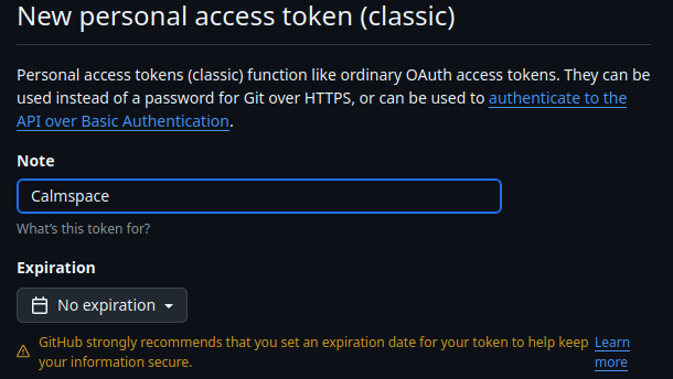 Opcje wyboru uprawnień dla tokenu GitHub